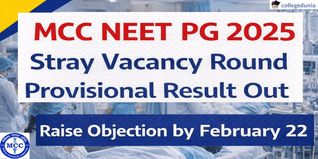 MCC NEET PG 2025 Stray Vacancy Round Provisional Result Out; Raise Objection by February 22
